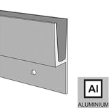 Aluprofil für Ganzglasgeländer - Seitenverankerung