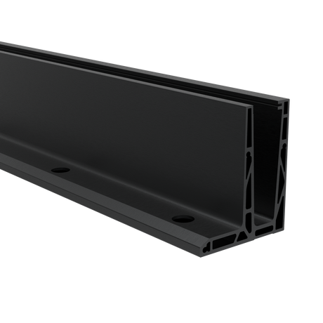 Aluprofil für Ganzglasgeländer - Oberverankerung