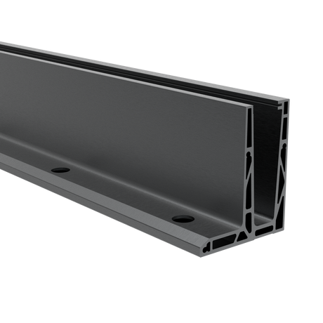 Aluprofil für Ganzglasgeländer - Oberverankerung