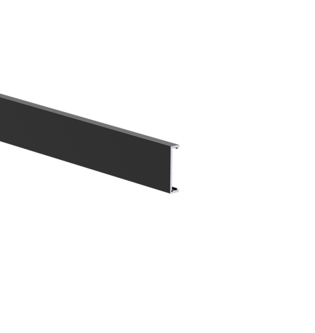 Aluminium-Fassadenleiste 25x6-6000mm R9005