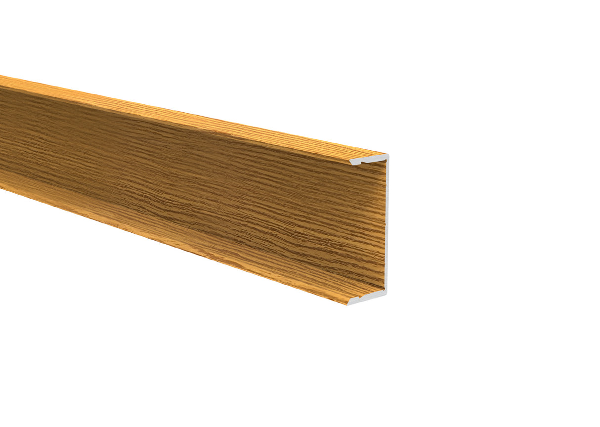Aluminium-Zaunadapter für Füllungen 40 mm und für Fassadensystem, 45 x 20 – 6,0 m – Holzdekor EICHE HELL - W02