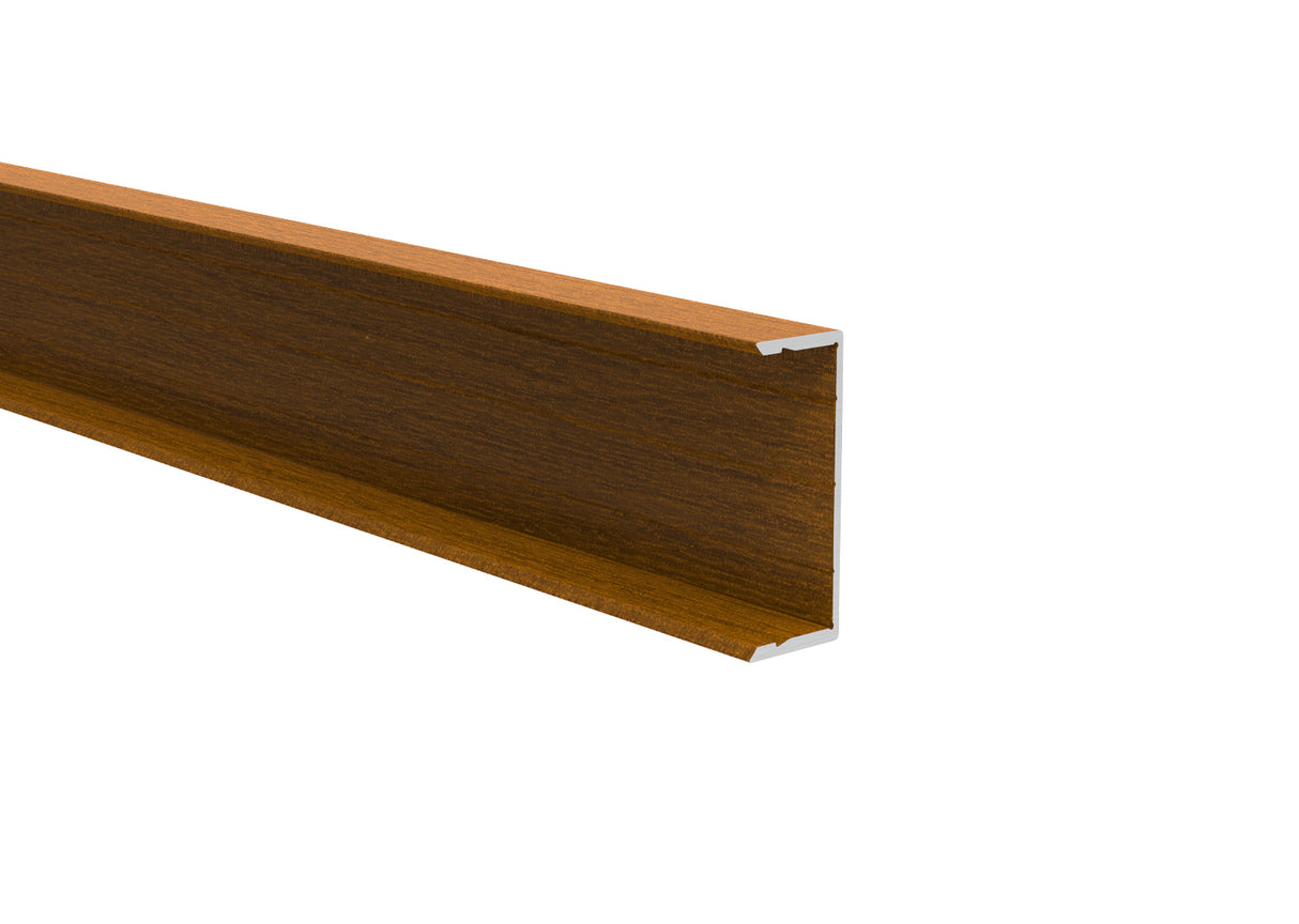 Aluminium-Zaunadapter für Füllungen 40 mm und für Fassadensystem, 45 x 20 – 6,0 m – Holzdekor GOLDENE EICHE - W03