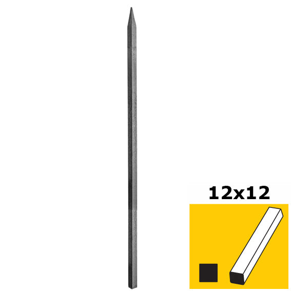 Stab mit Spitze h500, n12x12mm