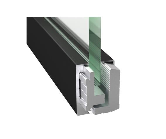 Klemme al profil-3m mit Abdeckleiste BLACK H50