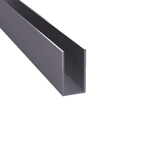 Verglasungsprofil U AL 36x19x1.5mm black