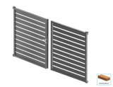 Doppelflügeltor 3,92x1,85m mit Füllung 20x100 R7016 - Set