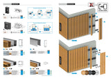 Click-Lock Kupplung für Fassadensystem, 25 x 25 - Anthrazit RAL 7016, 50Stk.
