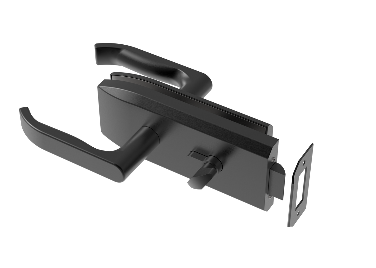Schlösser für Glastüren inox, glass t 8,10,12mm BLACK