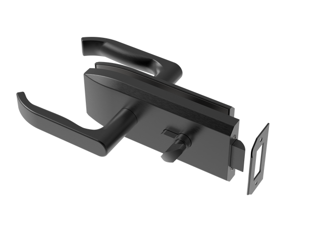Schlösser für Glastüren inox, glass t 8,10,12mm BLACK