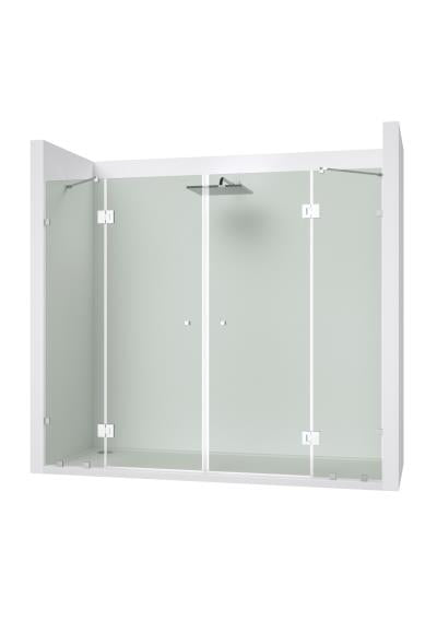 Glastürscharnier +/- 90° - Montage Glas/Glas AISI3