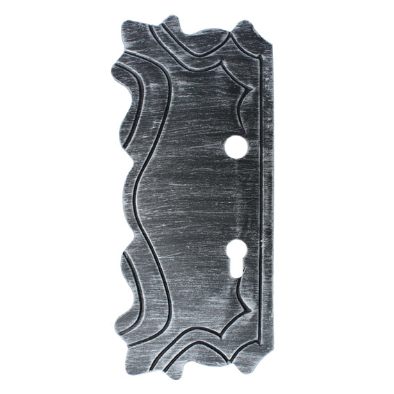 Decorative left gate plate 295x135, t4, d20, 90mm