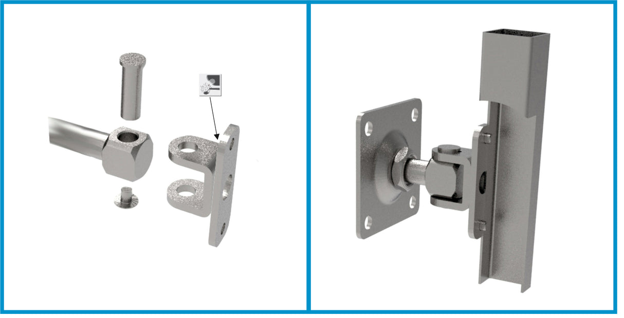 Hinge - plate, Fe, 30x90x5
