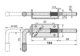 Stangenriegel Zn, L200mm