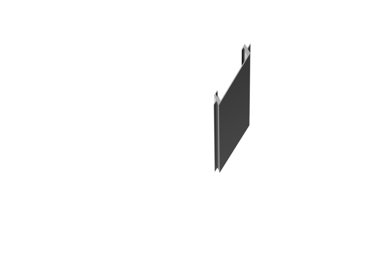 Schmale Abdeckleiste schräg für Pfostenprofile 20mm R7016