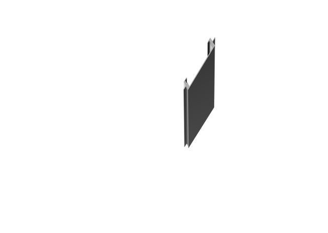 Schmale Abdeckleiste schräg für Pfostenprofile 20mm R7016