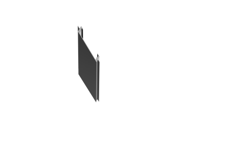 Schmale Abdeckleiste schräg für Stützprofile 20mm R7016