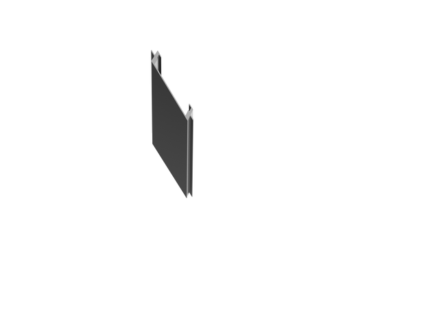 Schmale Abdeckleiste schräg für Stützprofile 20mm R7016
