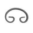 Zierelement h120, b75, 12x6mm