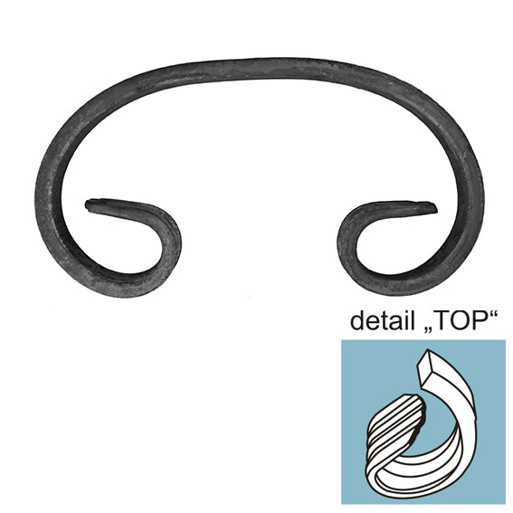 Zierelement h140, b80, 12x6mm