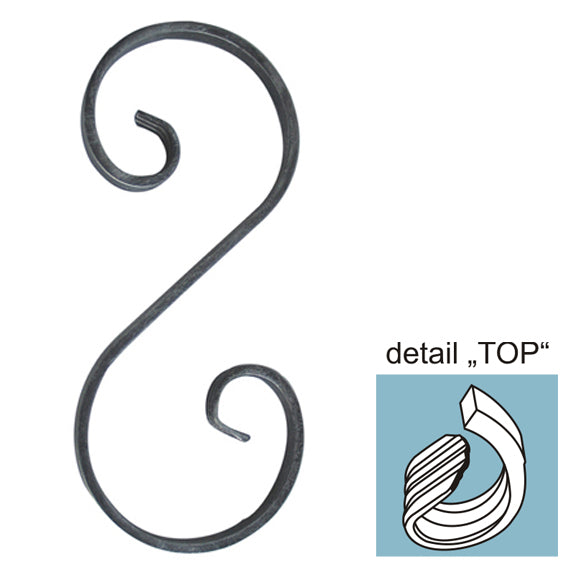 Zierelement h230, b100, 12x6mm