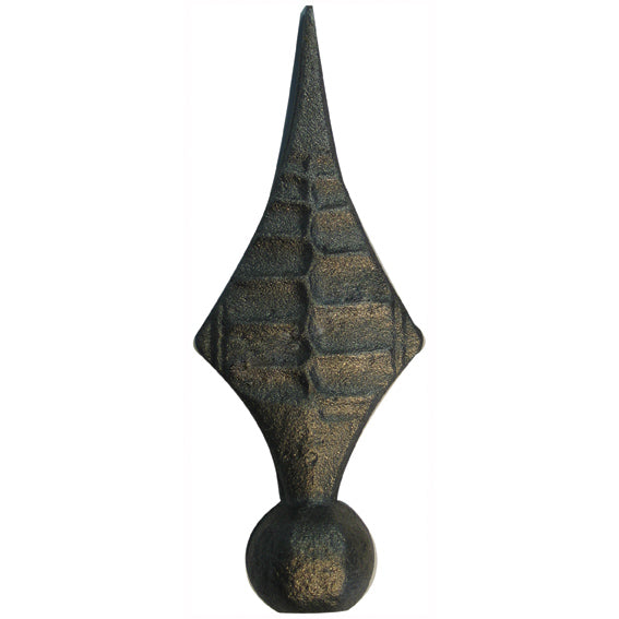 Geschmiedete Zierspitze h180, b60, n29,5mm