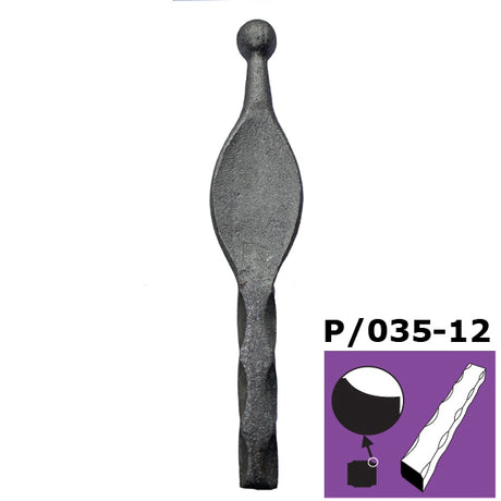 Geschmiedete Zierspitze h150mm