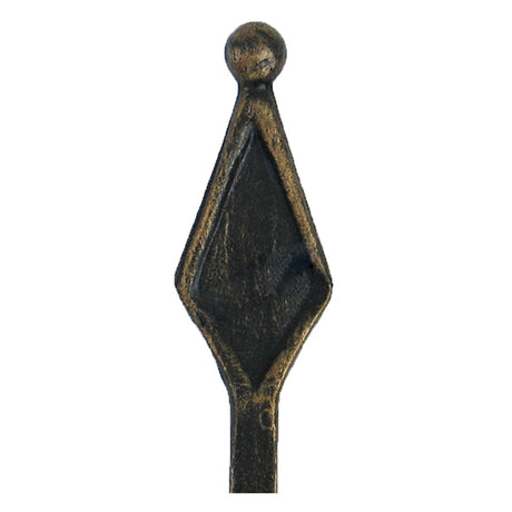 Geschmiedete Zierspitze h120, b35, n12x12mm