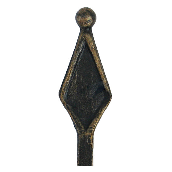 Geschmiedete Zierspitze h120, b35, n12x12mm