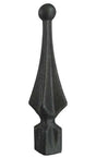 Geschmiedete Zierspitze h115, b22x22, n17,5x17,5mm