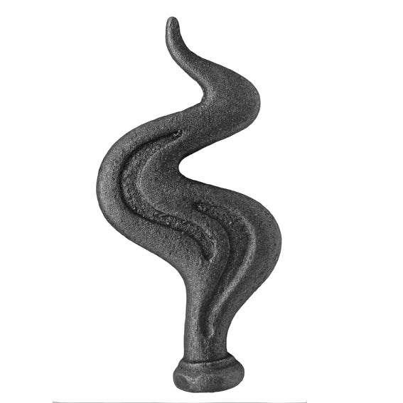 Geschmiedete Zierspitze h180, b90, n32mm