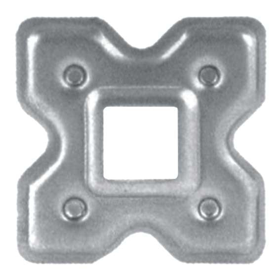 Rosette mit Öffnung 62x62, 16x16, t2mm