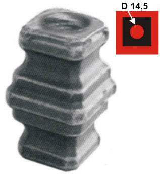 Steckelement für Stab h68x40mm