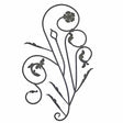 Zierornament - links h1120, b680, P/111-D12mm