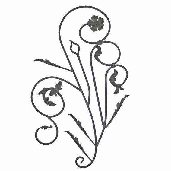 Zierornament - links h1120, b680, P/111-D12mm