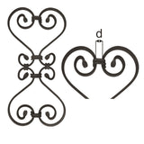 Zierornament 410x200, 12x6, d12x12mm