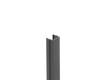 Schmale Abdeckleiste für Pfostenprofile und U-Adapter des Zaunsystems, 20 × 16 – 1,85 m – Anthrazit RAL 7016