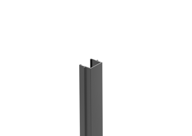 Schmale Abdeckleiste für Pfostenprofile und U-Adapter des Zaunsystems, 20 × 16 – 1,85 m – Anthrazit RAL 7016