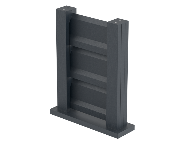 Zaunmuster 0,3x0,4m freistehend für Jalousielamellen FG/L2S20x120