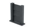 Zaunmuster 0,3x0,4m freistehend für Jalousielamellen FG/L8x120