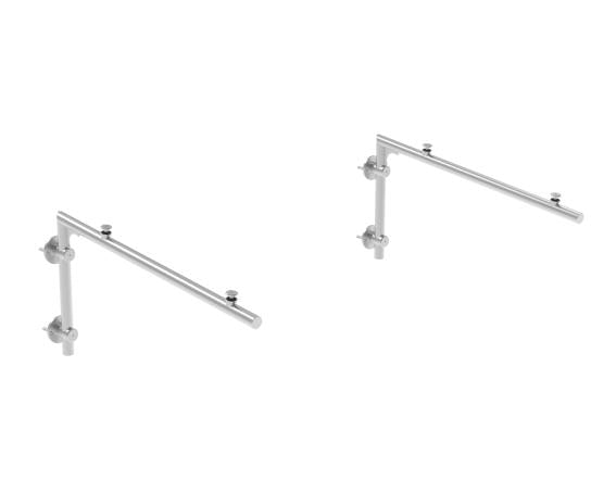 Vordachsystem ohne Glas AISI304, 825x405mm +5°