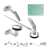 Vordachsystem mit Glas AISI304, M12mm