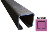 Eisenlaufschiene Fe, 60x60x4mm, L3m