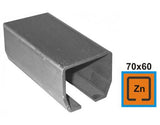 Eisenlaufschiene Zn, 70x60x3,5mm, L3m