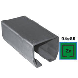 Eisenlaufschiene Zn, 94x85x5mm, L3m