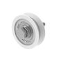 Laufrolle mit „V“ profil mit stütze und lager, INOX / NYLON, D60
