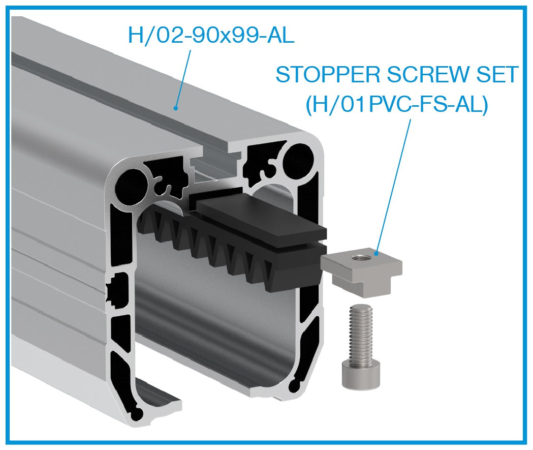 Führungsprofil AL 90x99mm, L3m, RAL7016