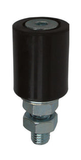 Nylon-Führungsrolle, schwarz Zn, D30mm, M12, black