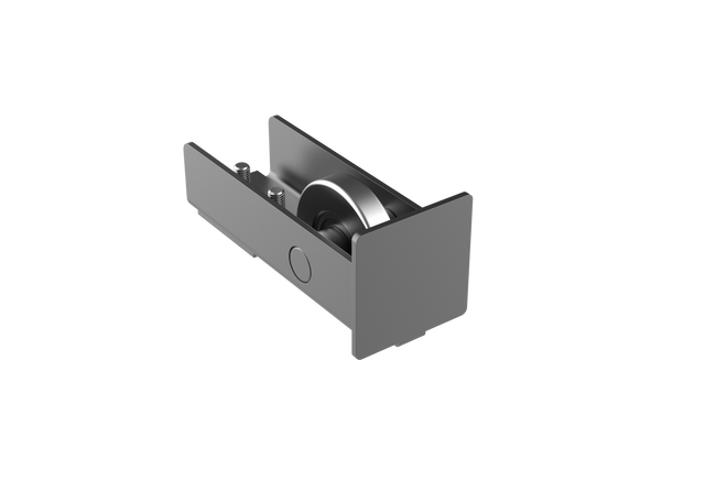 Endrad für Laufschiene Zn, profile 80x80, Anthrazit