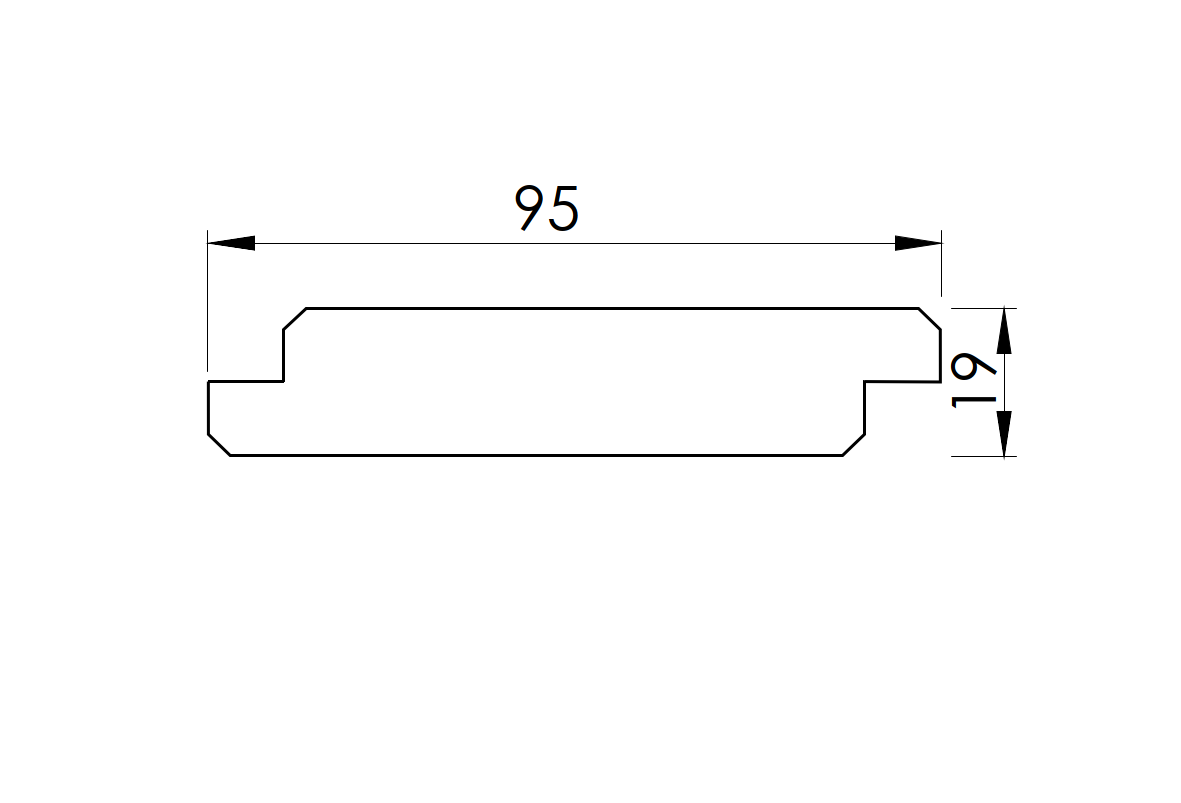 Holz-Zaunfüllung 19×95 – 1200 mm, Kiefer