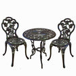 Gartenmöbel Al-set, 2 x chair, 1 x table, black, g